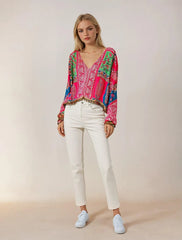 Vibrant Pink Gulabi Fusion Top