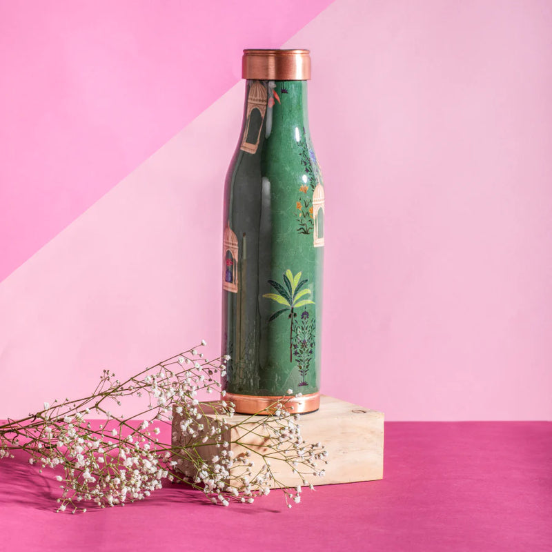 Gulistan Green Copper Water Bottle