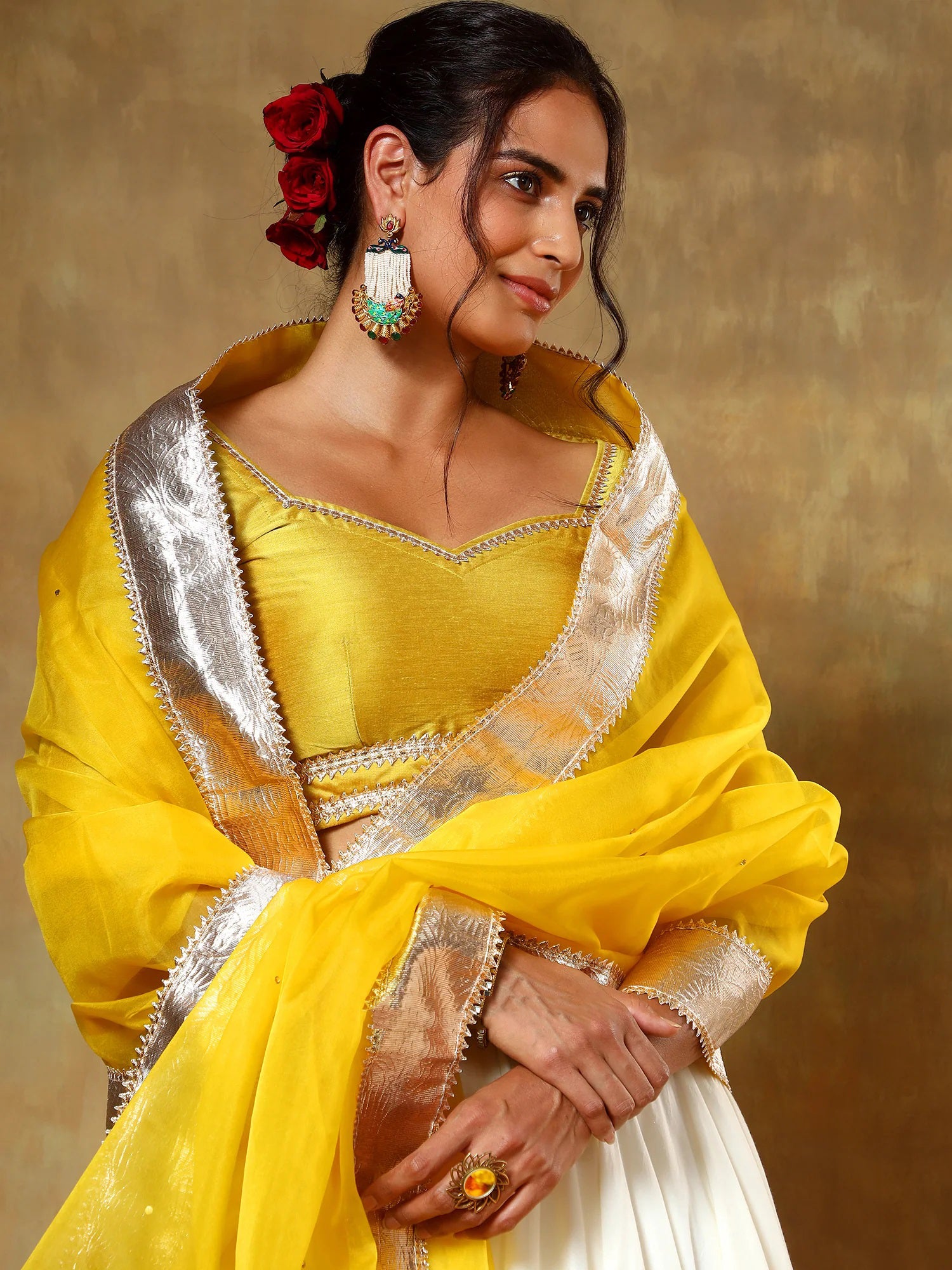 yellow lehenga