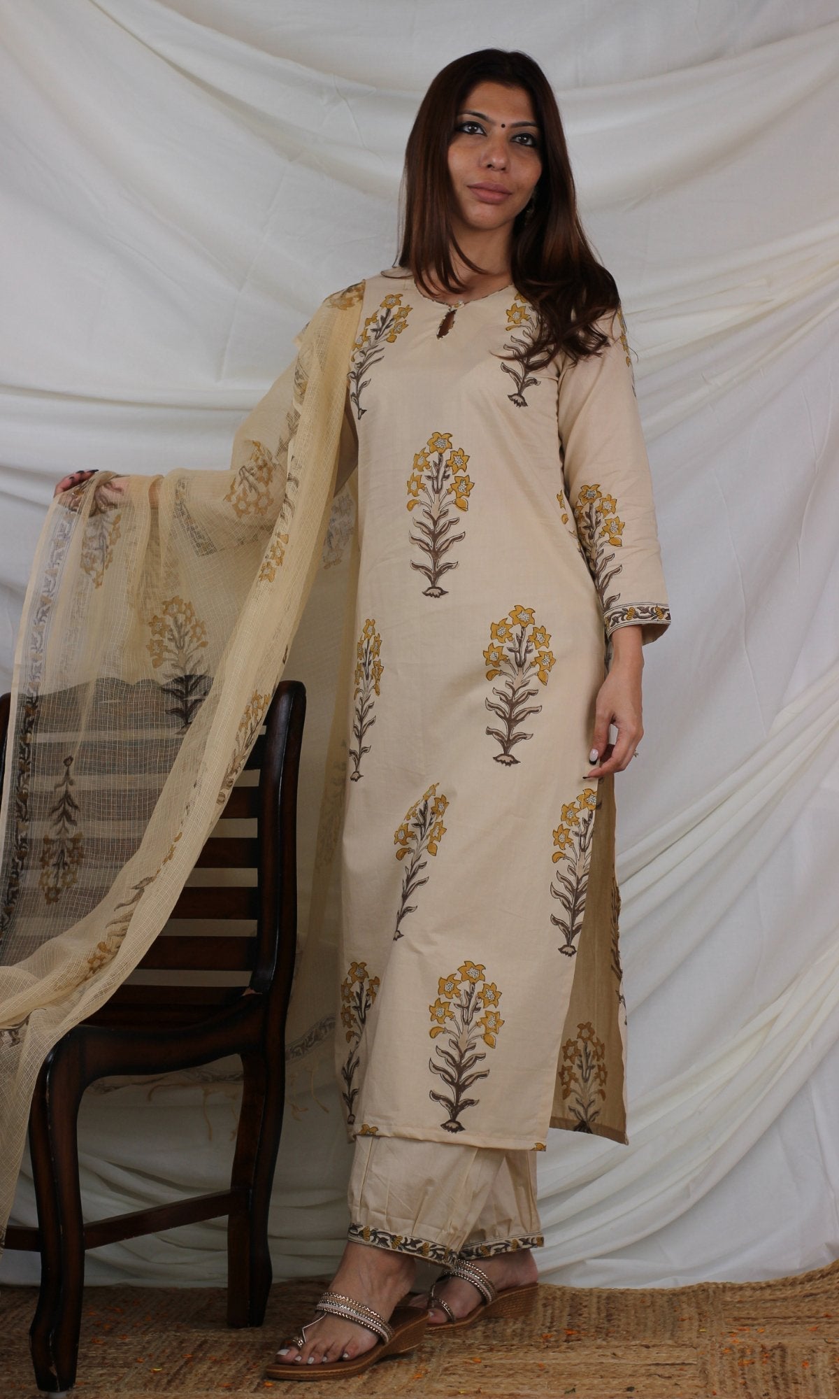 Mughal print ethnic wear