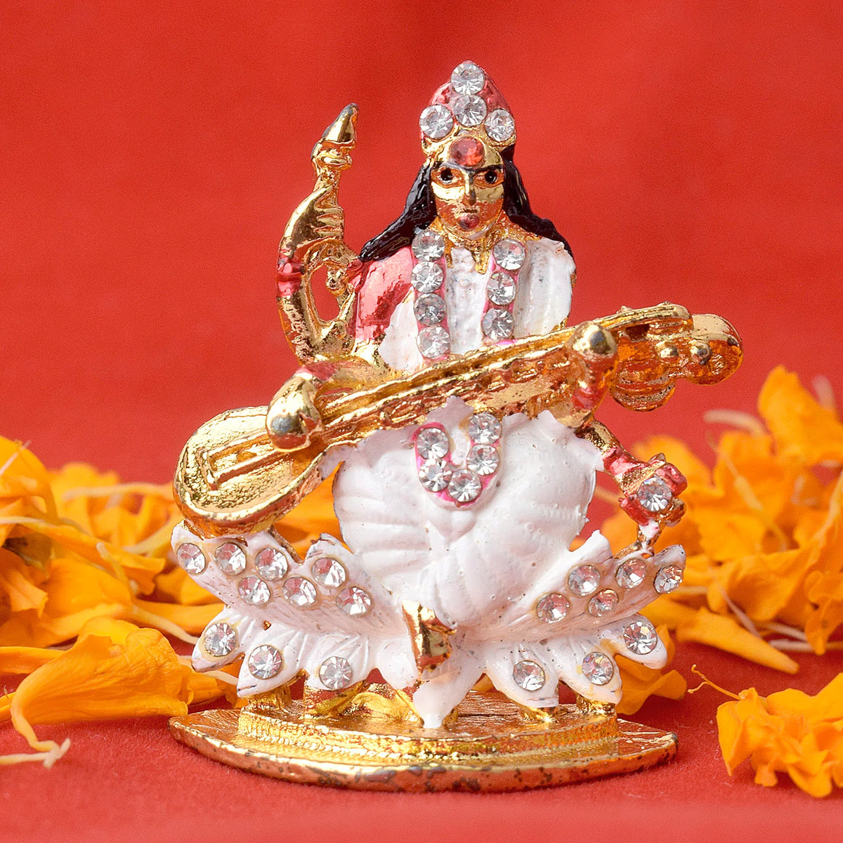 Handmade Car Dashboard Saraswati Idol