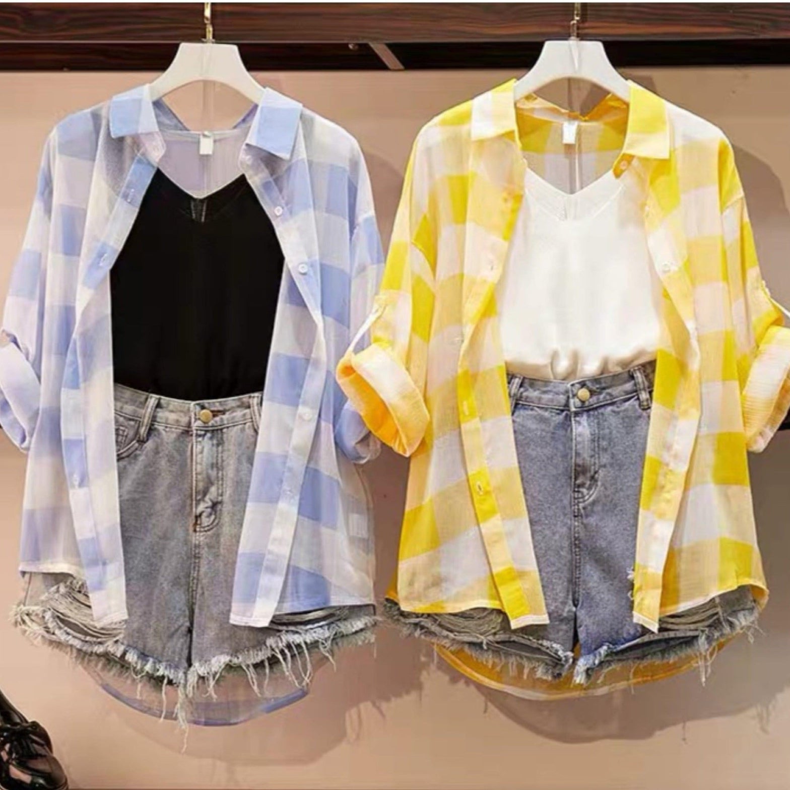 Harold Coord Set of 3 – Cotton Top & Denim Shorts