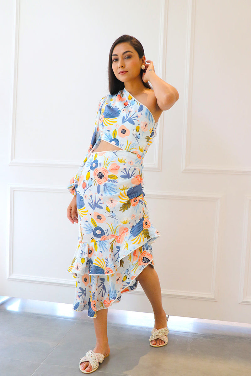 cutout waist party dress