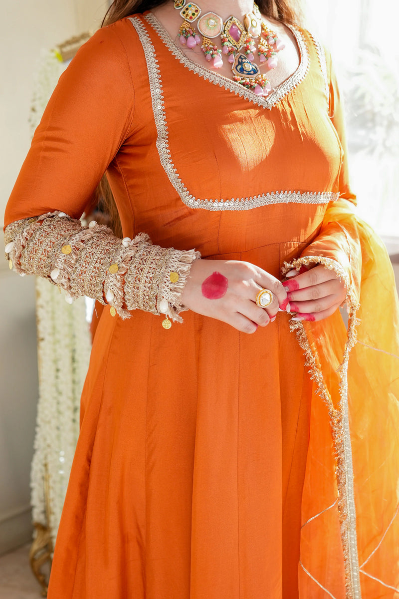 Hayaat Rust Anarkali Set