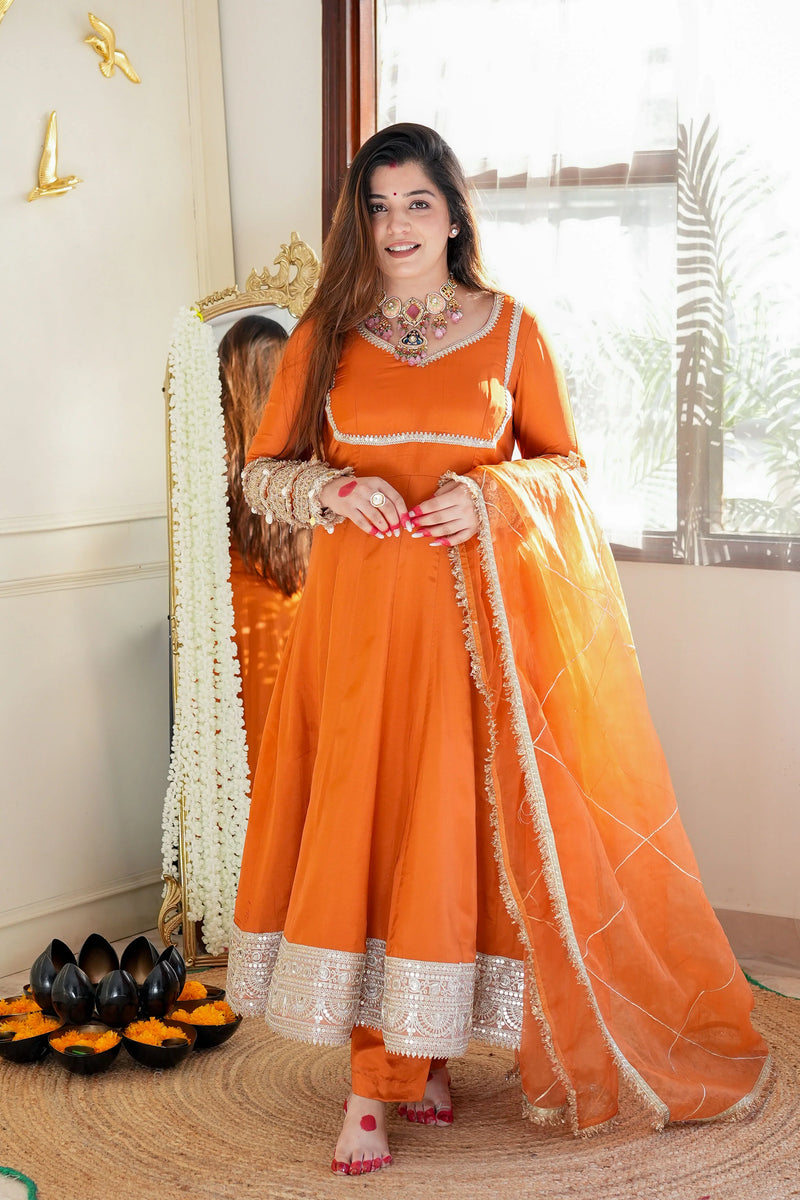 Hayaat Rust Anarkali Set