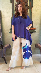 Blue kaftan top set
