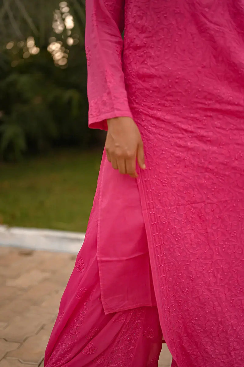 Pink Indian palazzo set