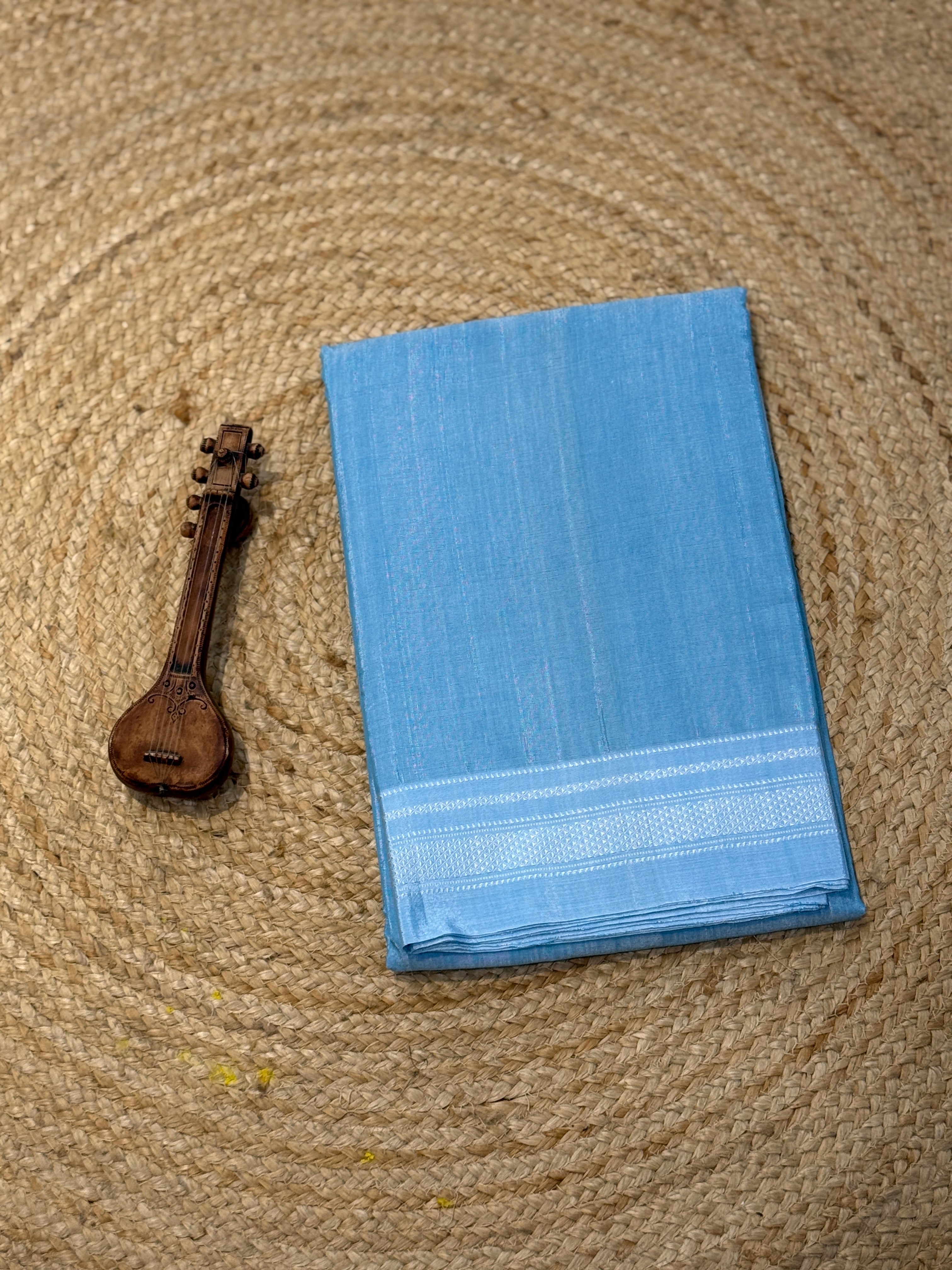 Viscous Ilkal Saree with Silk Pallu – Chikki Paras Border