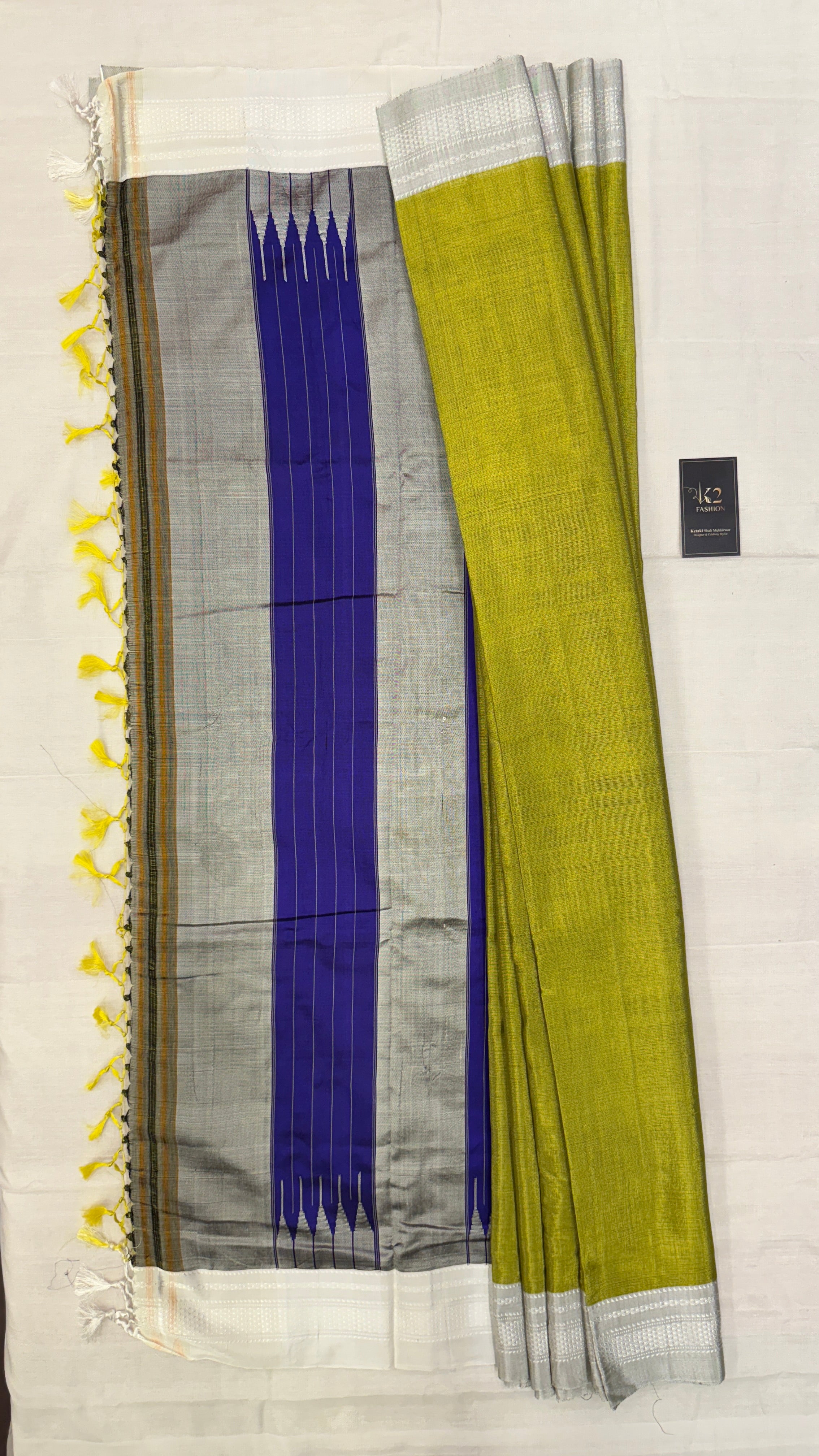 Viscous Ilkal Saree with Silk Pallu – Chikki Paras Border