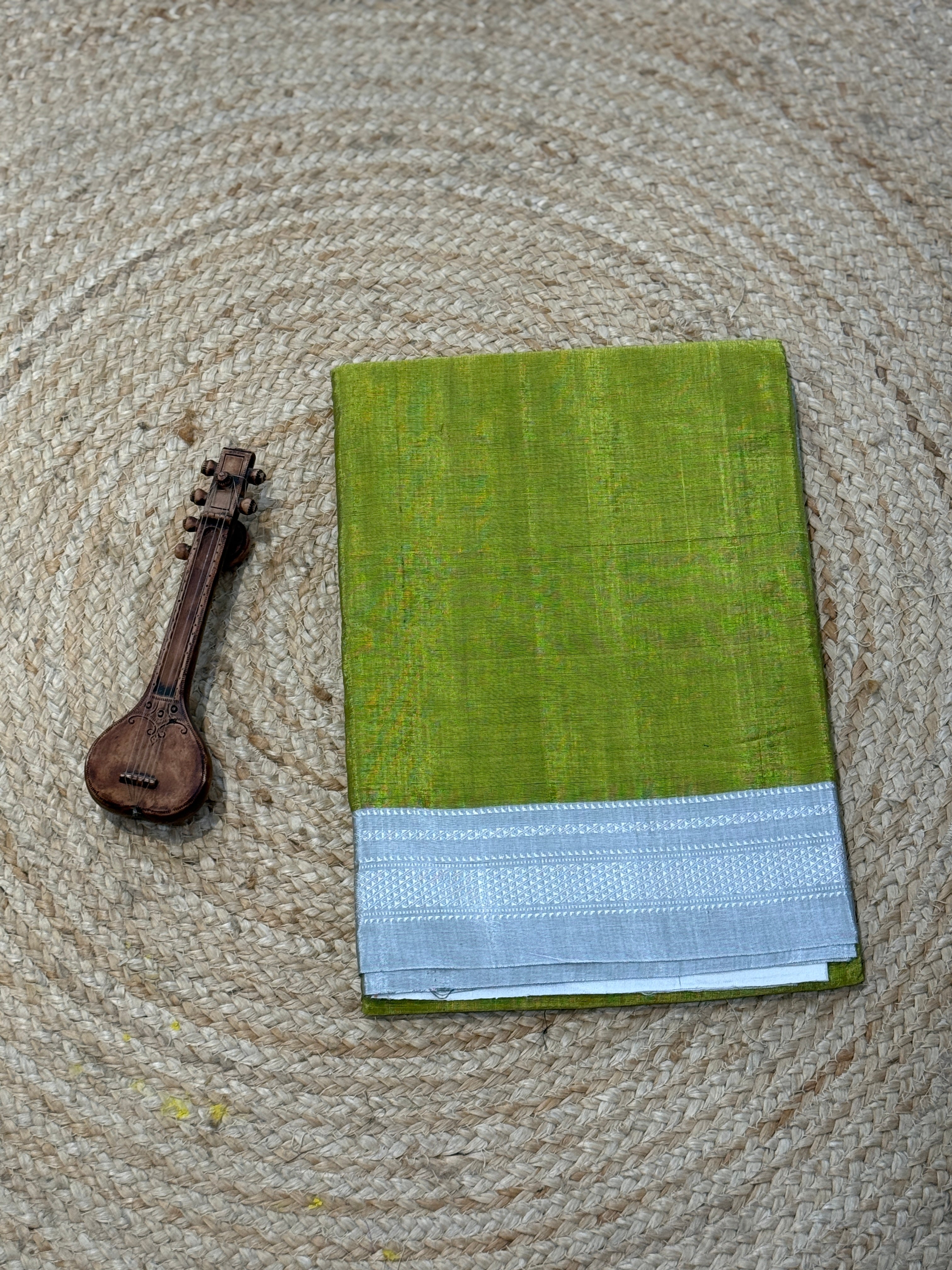 Viscous Ilkal Saree with Silk Pallu – Chikki Paras Border