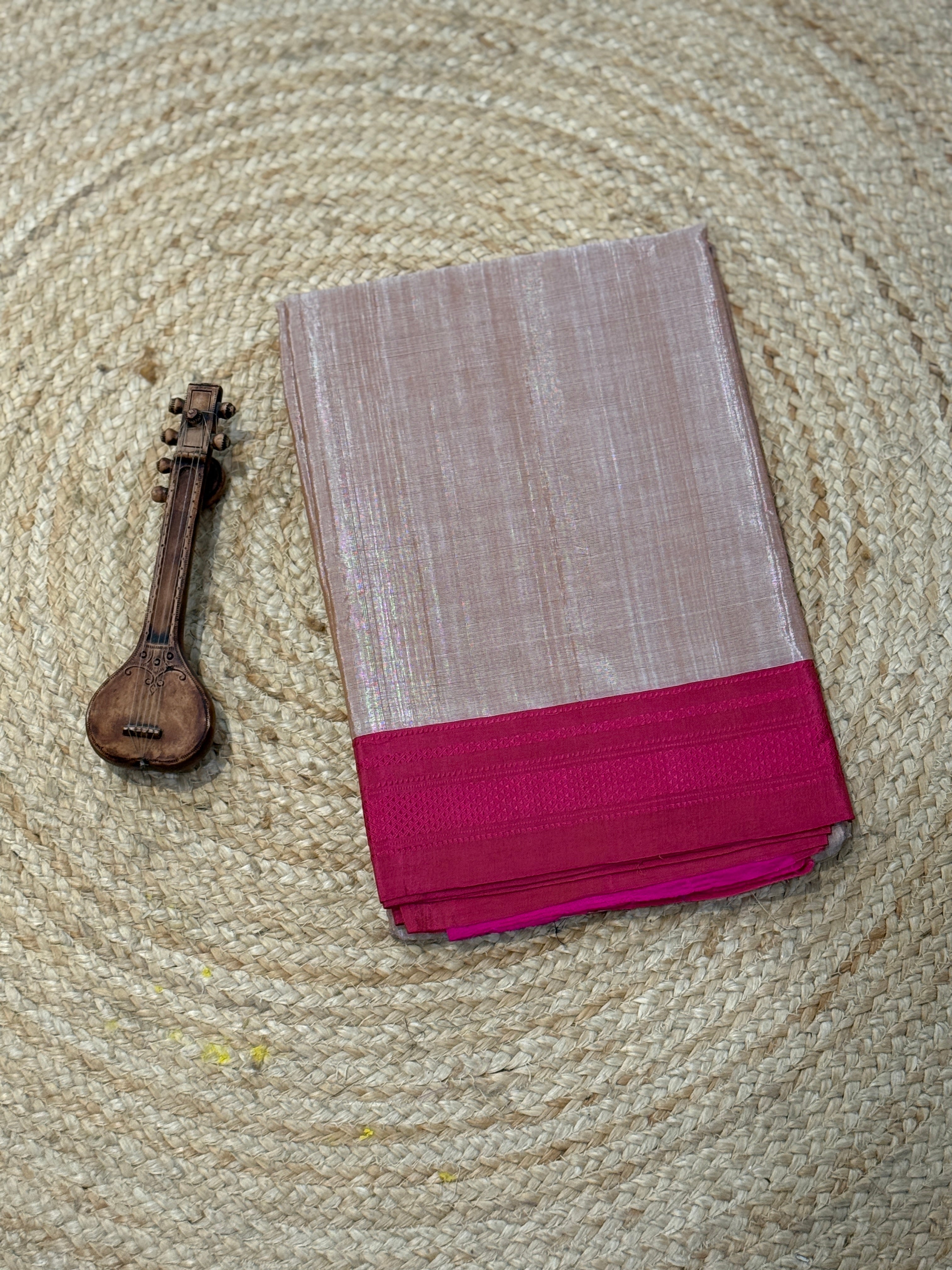 Viscous Ilkal Saree with Silk Pallu – Chikki Paras Border