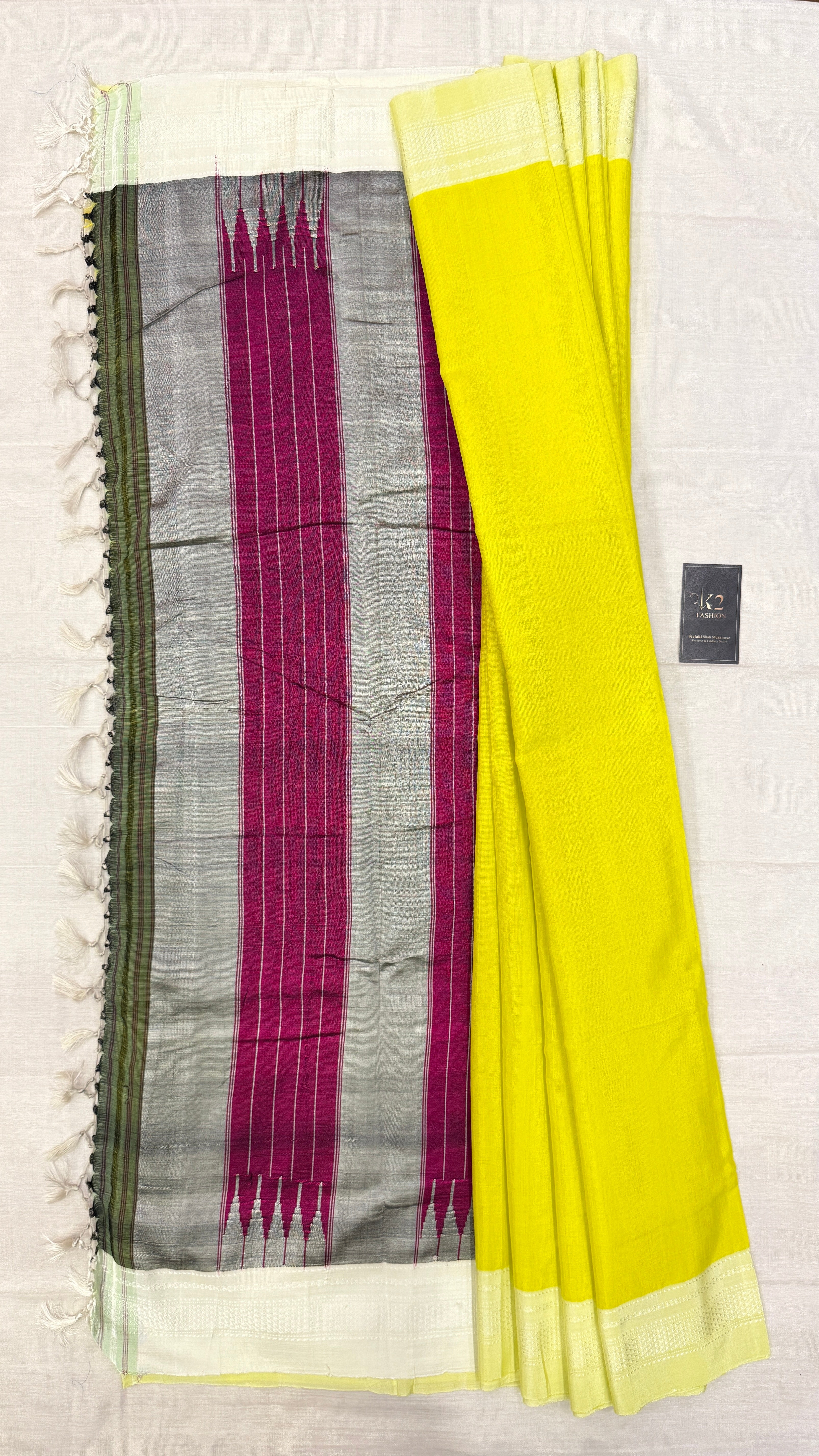 Viscous Ilkal Saree with Silk Pallu – Chikki Paras Border