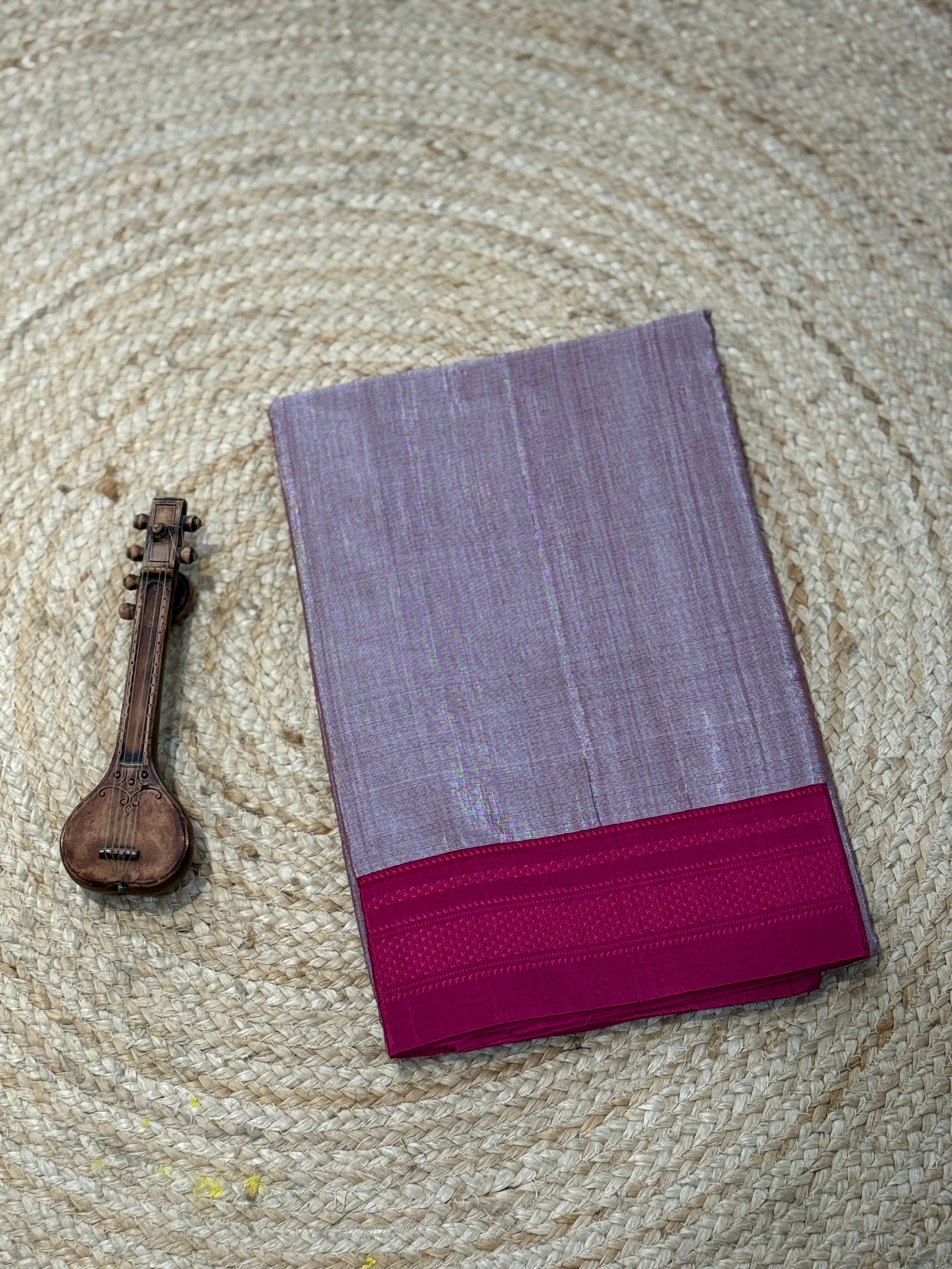 Viscous Ilkal Saree with Silk Pallu – Chikki Paras Border