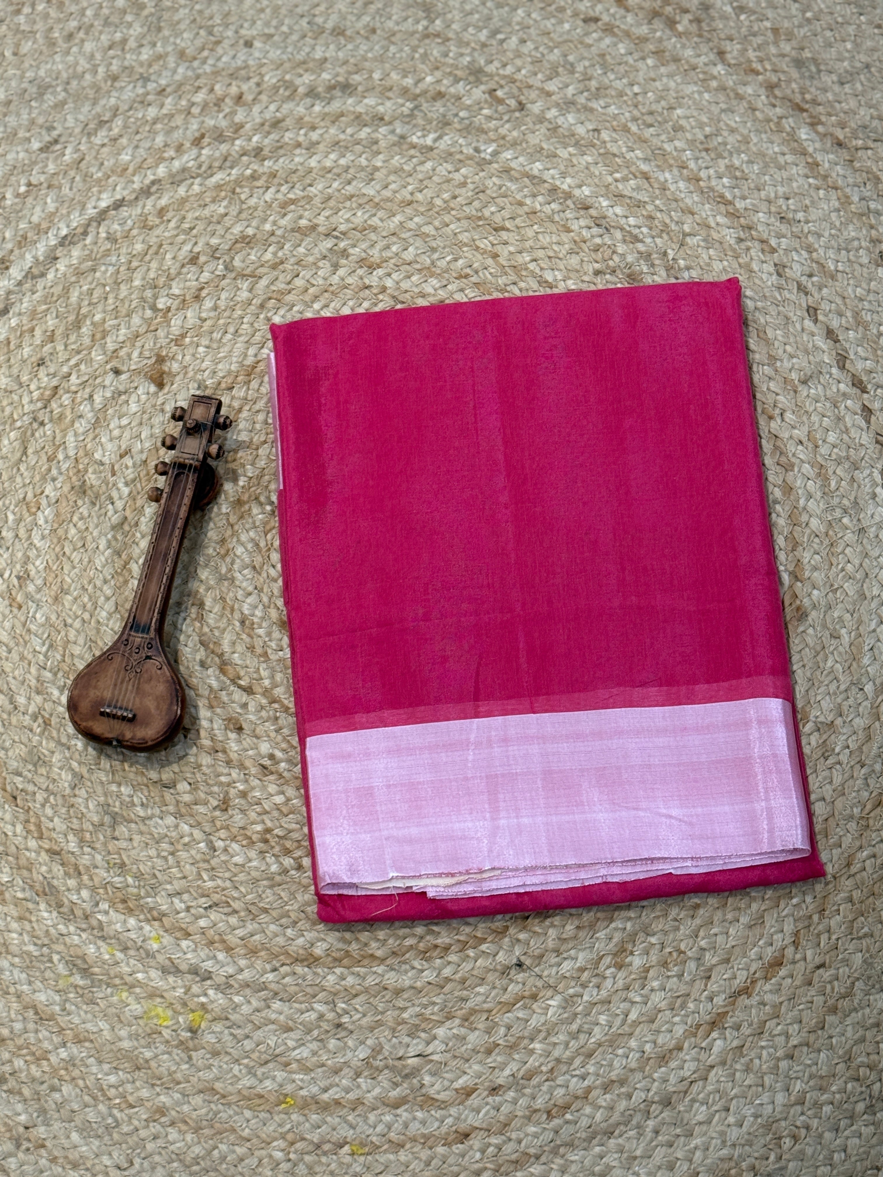 Viscous Ilkal Saree with Silk Pallu – Chikki Paras Border