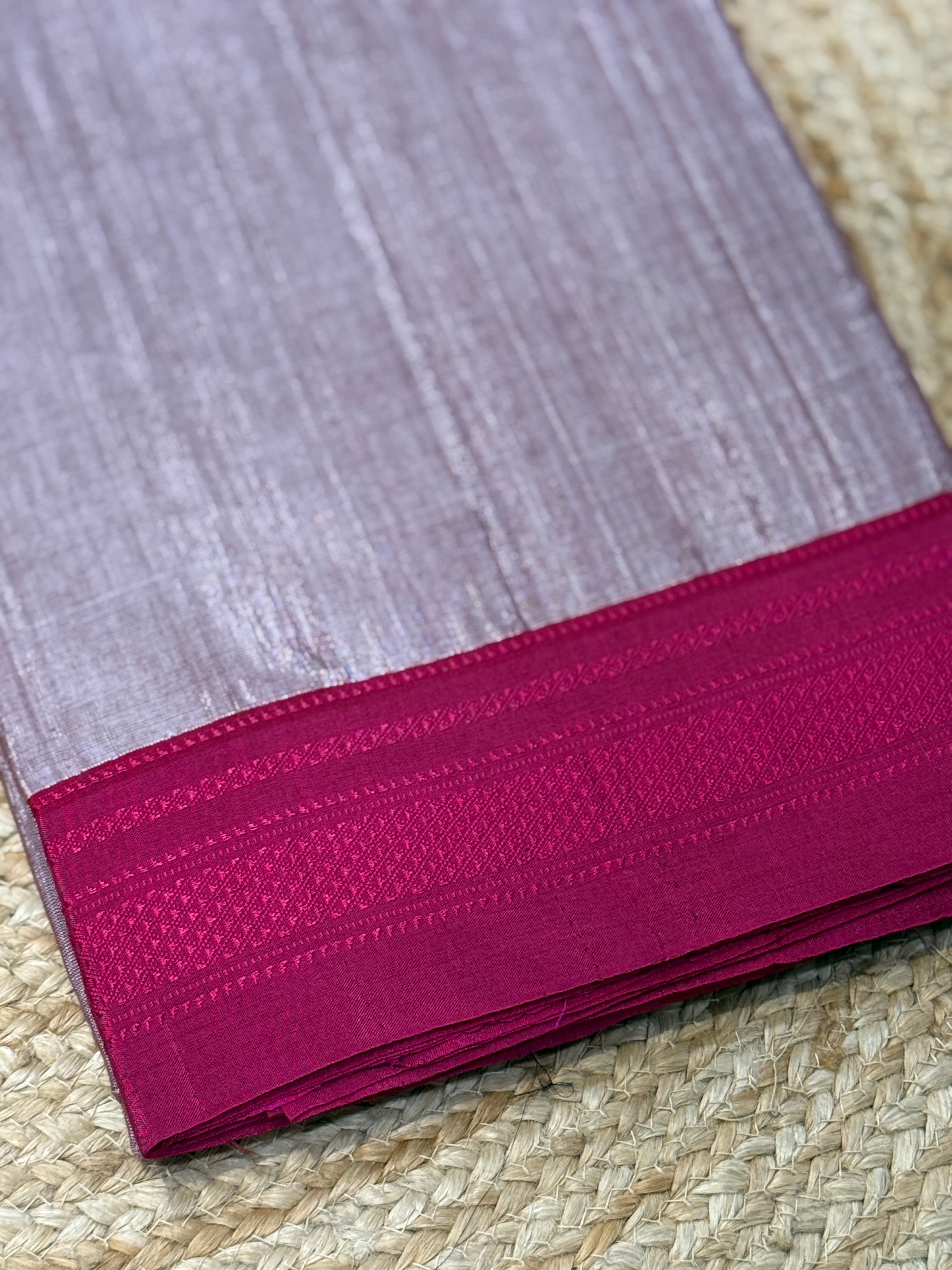 Viscous Ilkal Saree with Silk Pallu – Chikki Paras Border