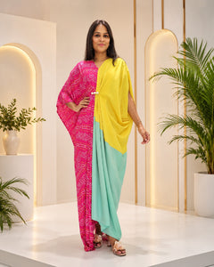 Rangriti Bandhani Designer Kaftan