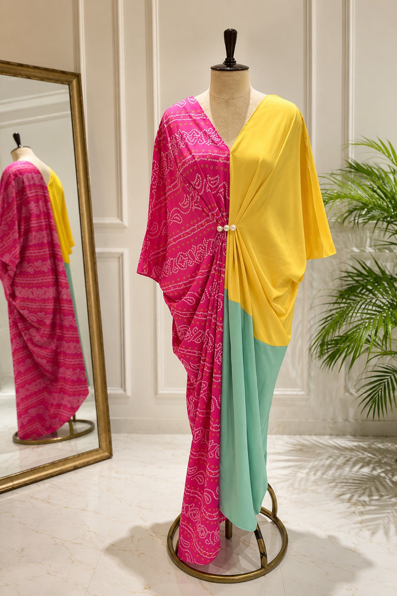 Rangriti Bandhani Designer Kaftan