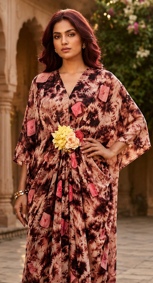Earth & Rose Designer Georgette Kaftan