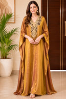 Luxury Metallic Glass Shimmer Kaftan Chogha Set