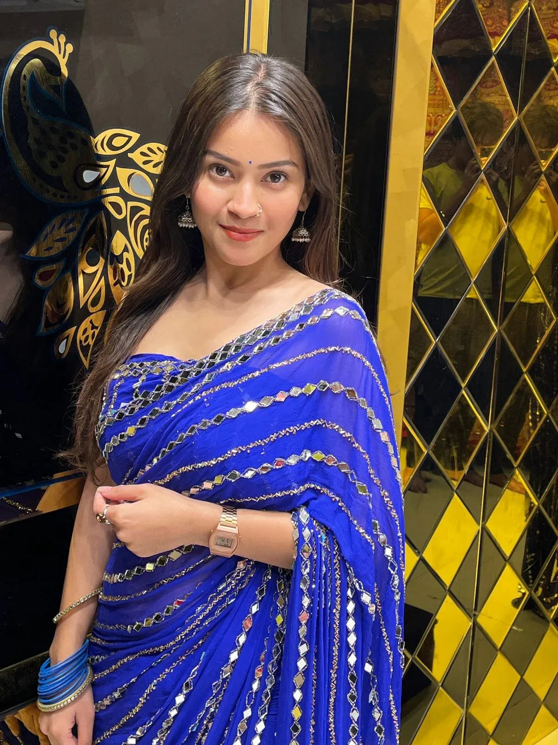 Premium Handwork Pure Chiffon Saree