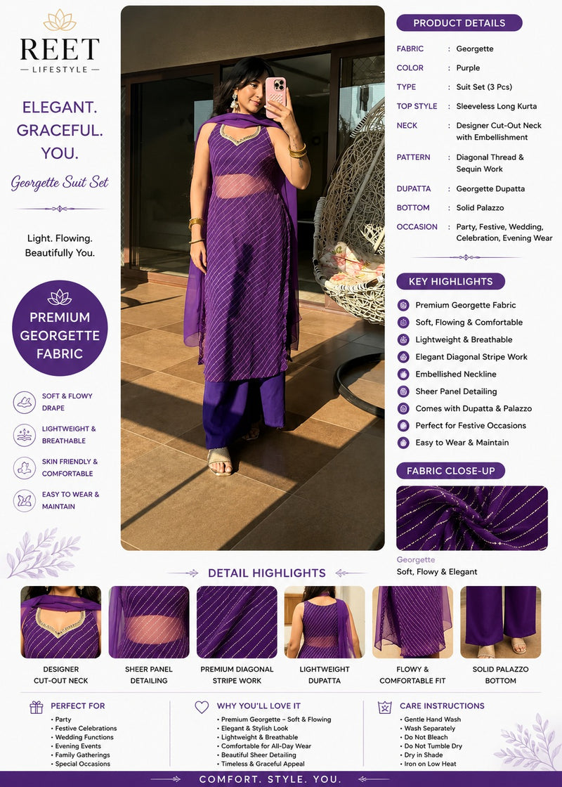 Amethyst Leheriya Suit Set
