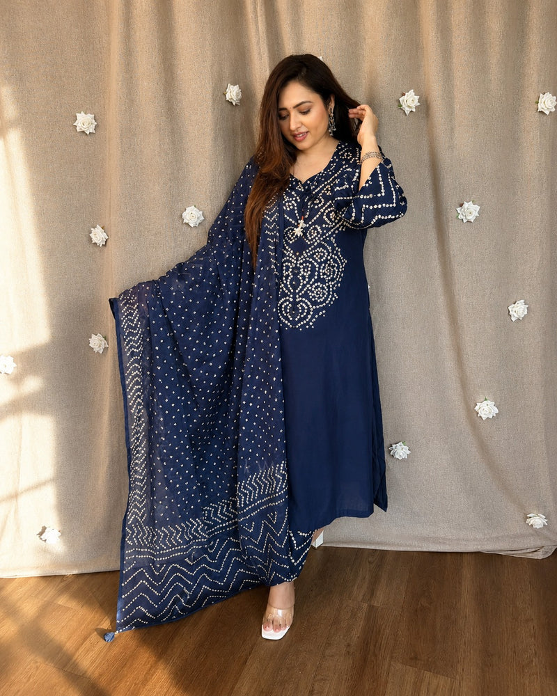 Rangrez Noir Bandhej Suit