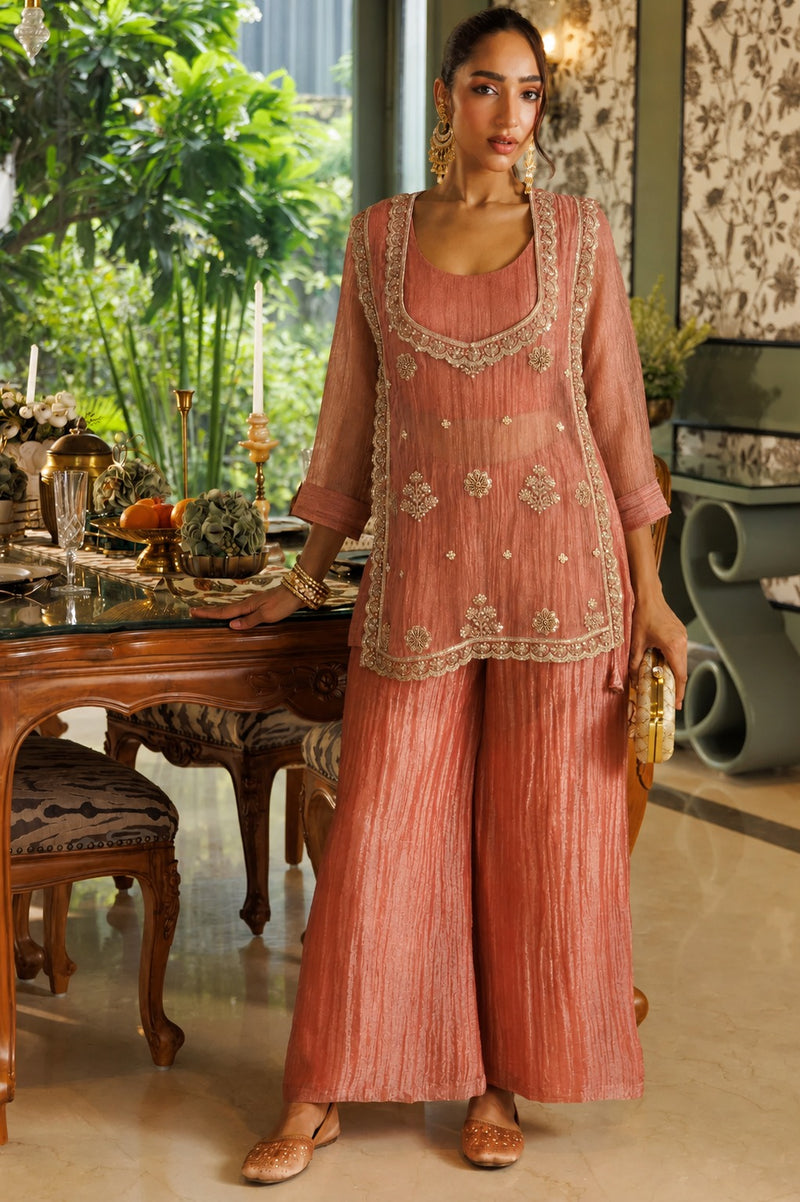 Zivah Rose Crush Tissue Co-ord Set