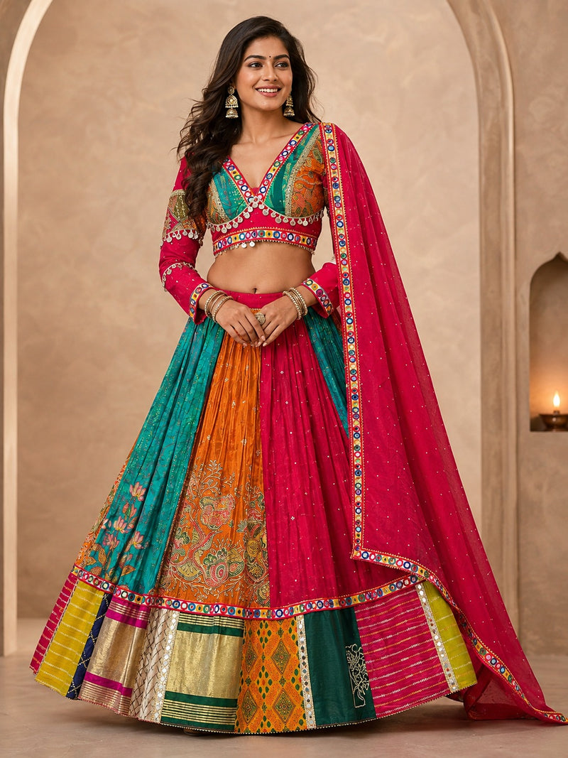 Rangrez Patchwork Navratri Lehenga