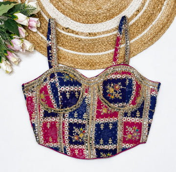 Rangrez Patchwork Mirror Blouse
