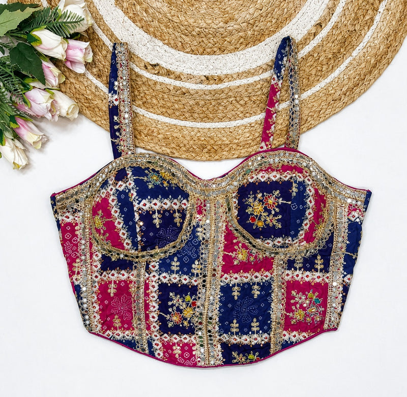 Rangrez Patchwork Mirror Blouse