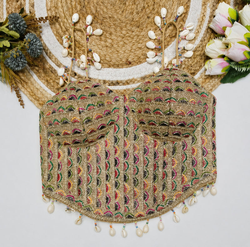 Saanjh Embroidered Navratri Corset Blouse