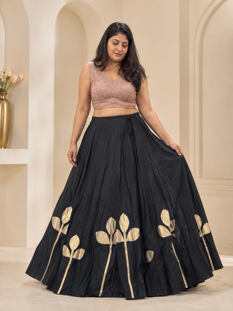 Aarika Violet Gold Festive Skirt