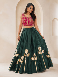 Aarika Violet Gold Festive Skirt