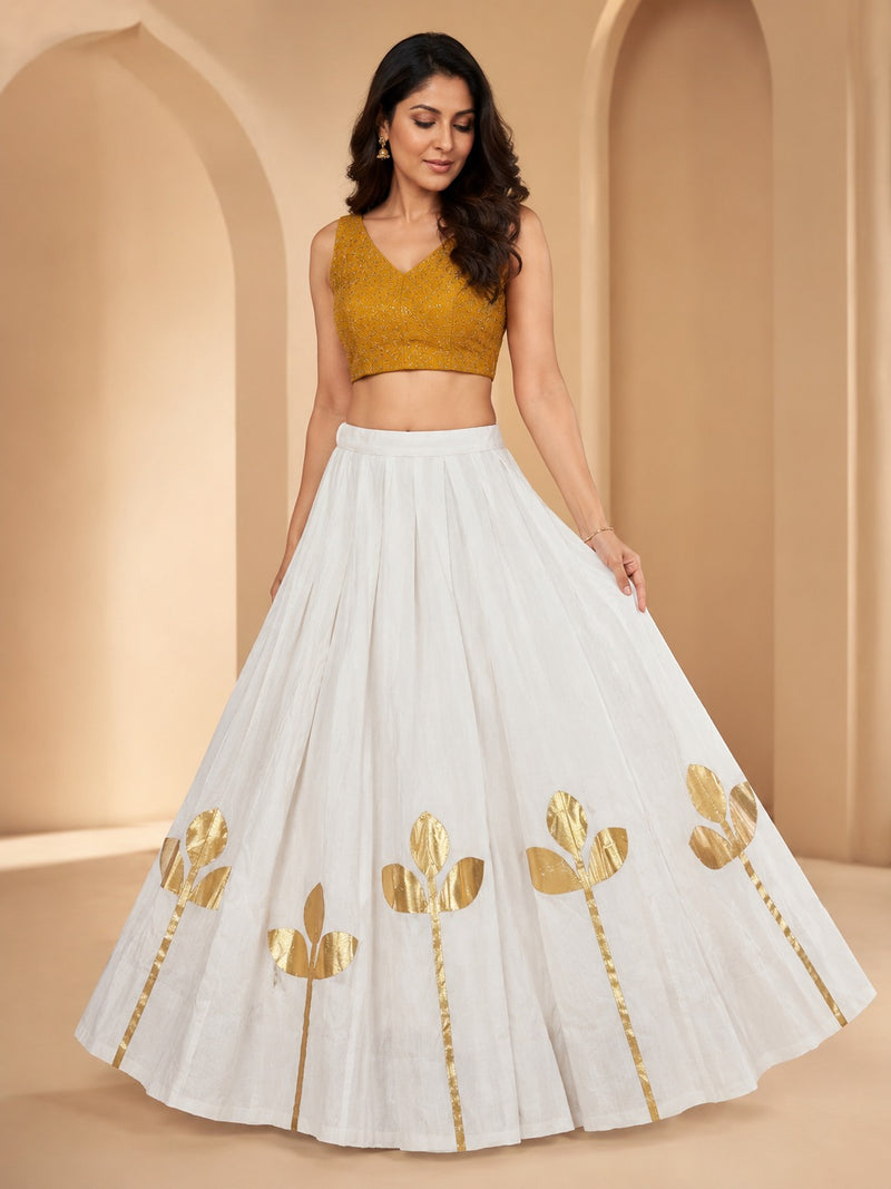 Aarika Violet Gold Festive Skirt