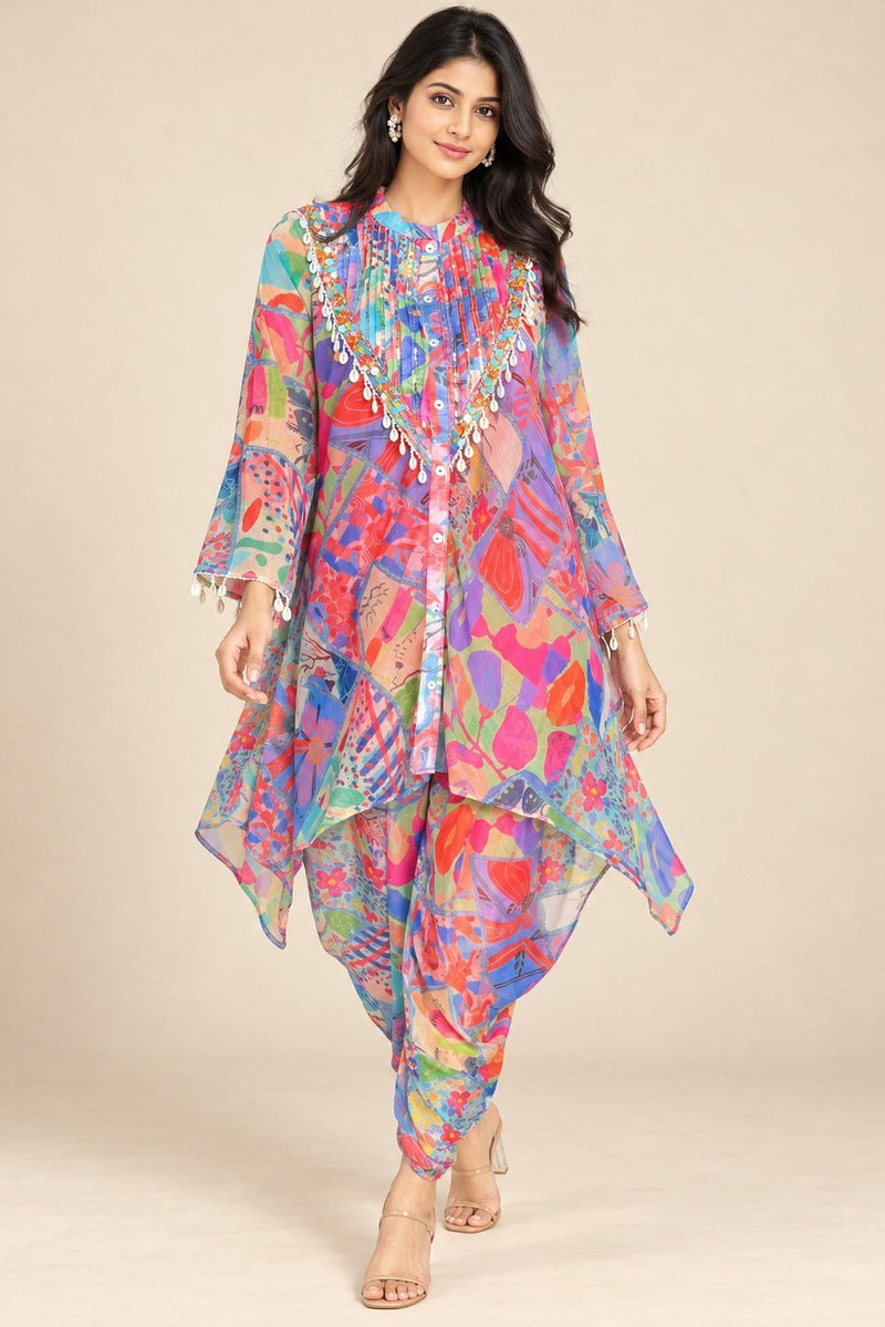 Rangrez Mosaic Dhoti Set