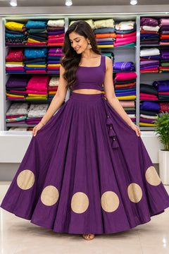 Raas-Rang Royale Skirt With Unstitched Blouse Pis