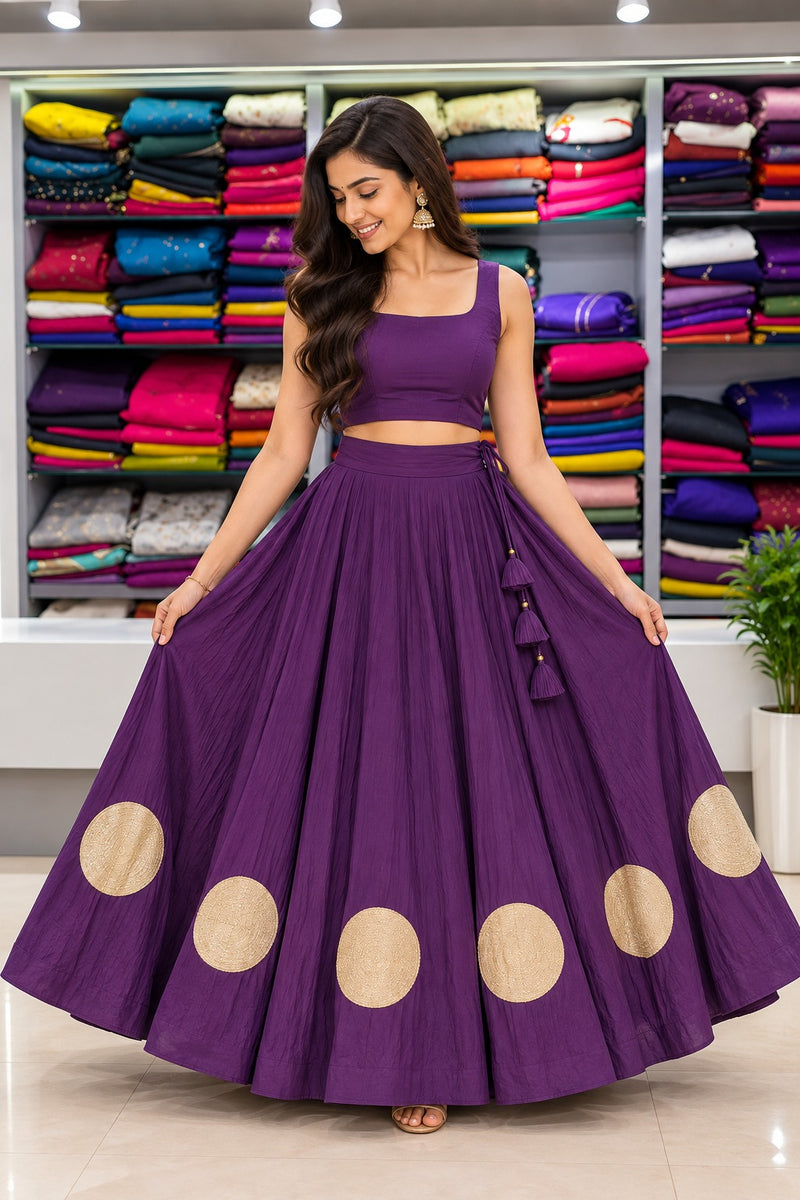 Raas-Rang Royale Skirt With Unstitched Blouse Pis