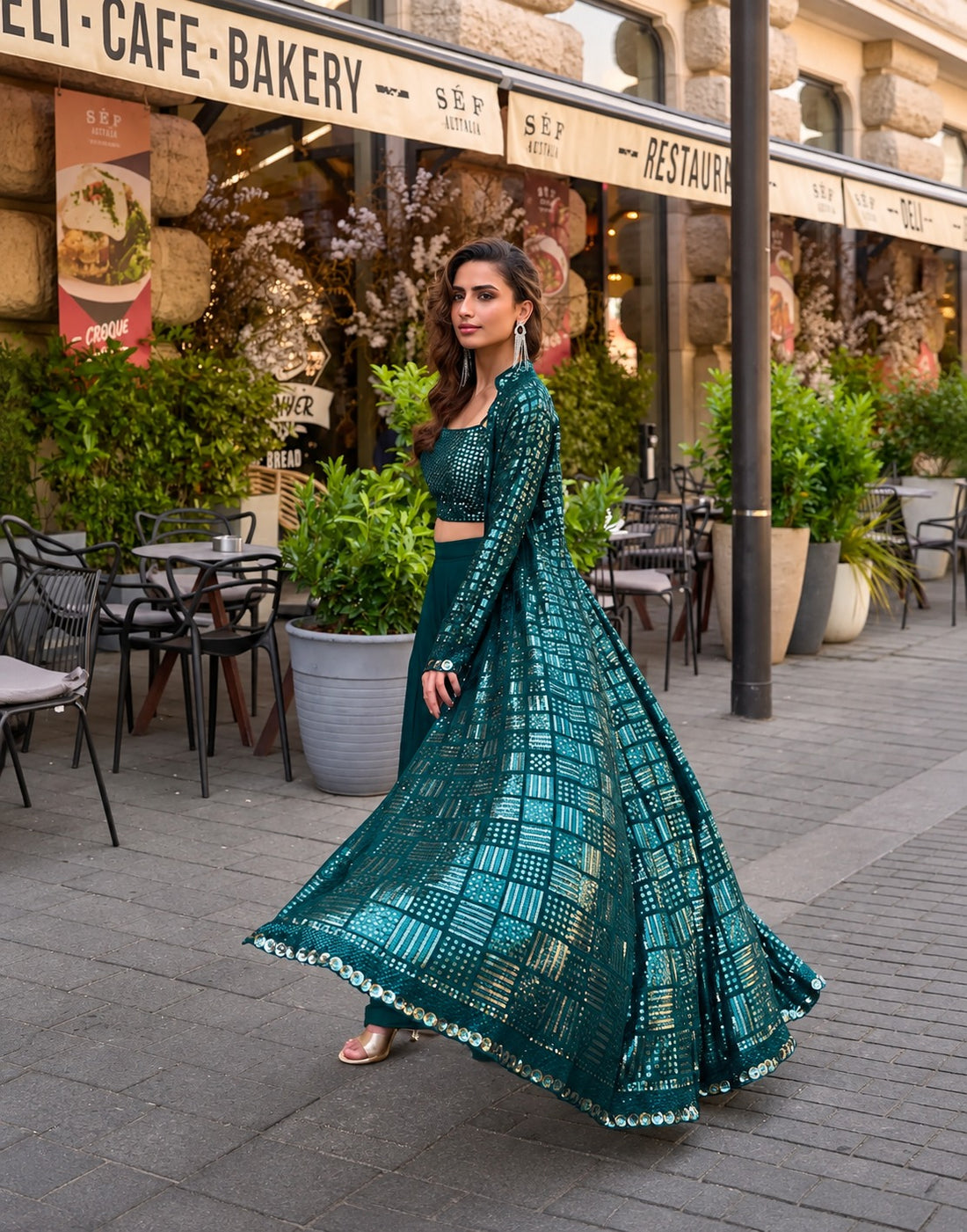 Riwaayat-e-Neel Georgette Set