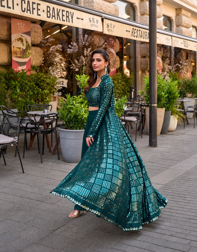 Riwaayat-e-Neel Georgette Set