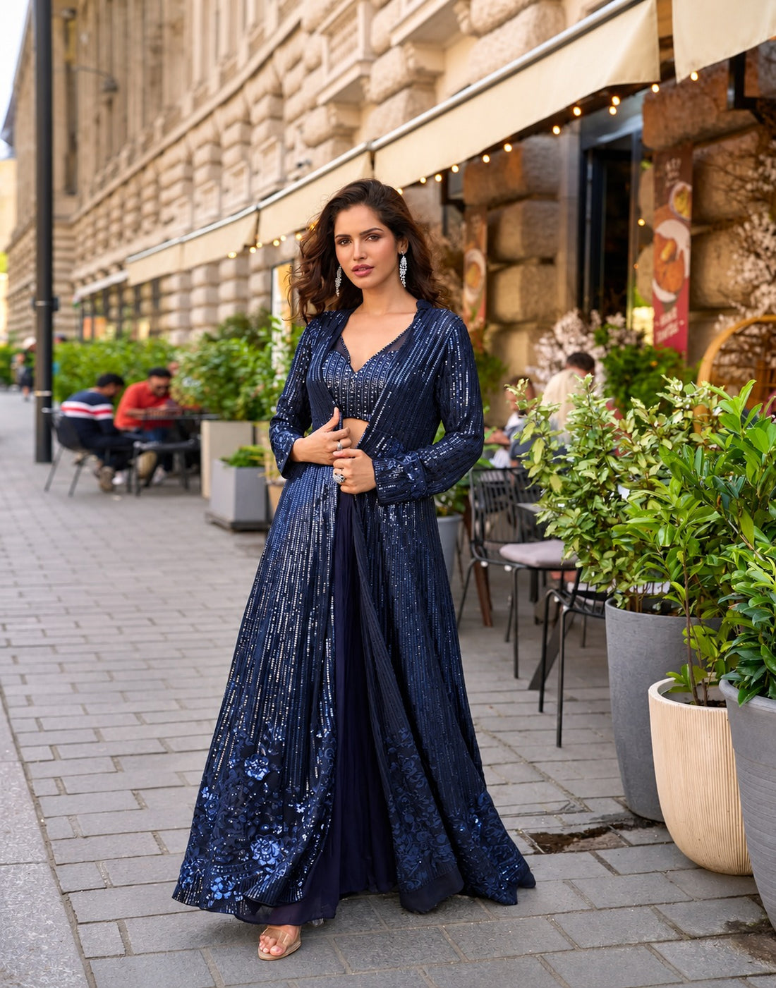 Riwaayat-e-Neel Georgette Set