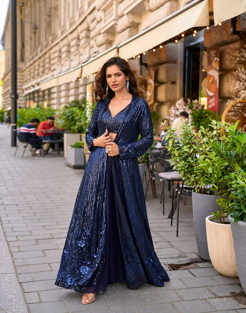 Riwaayat-e-Neel Georgette Set