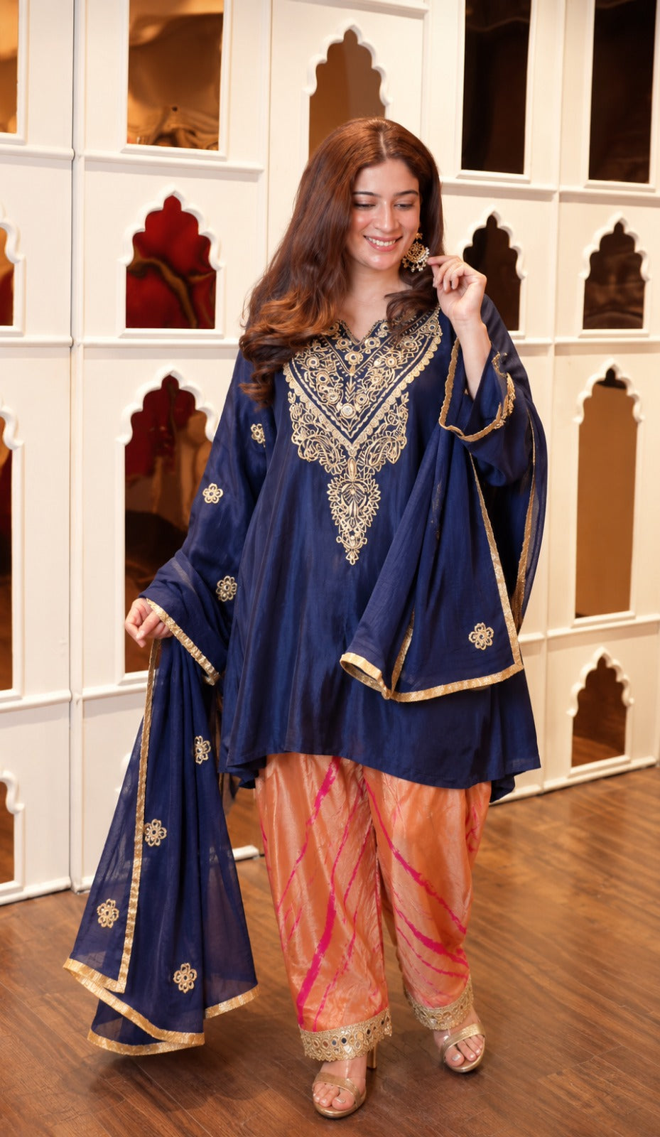 Neel Mehfil Anarkali Set