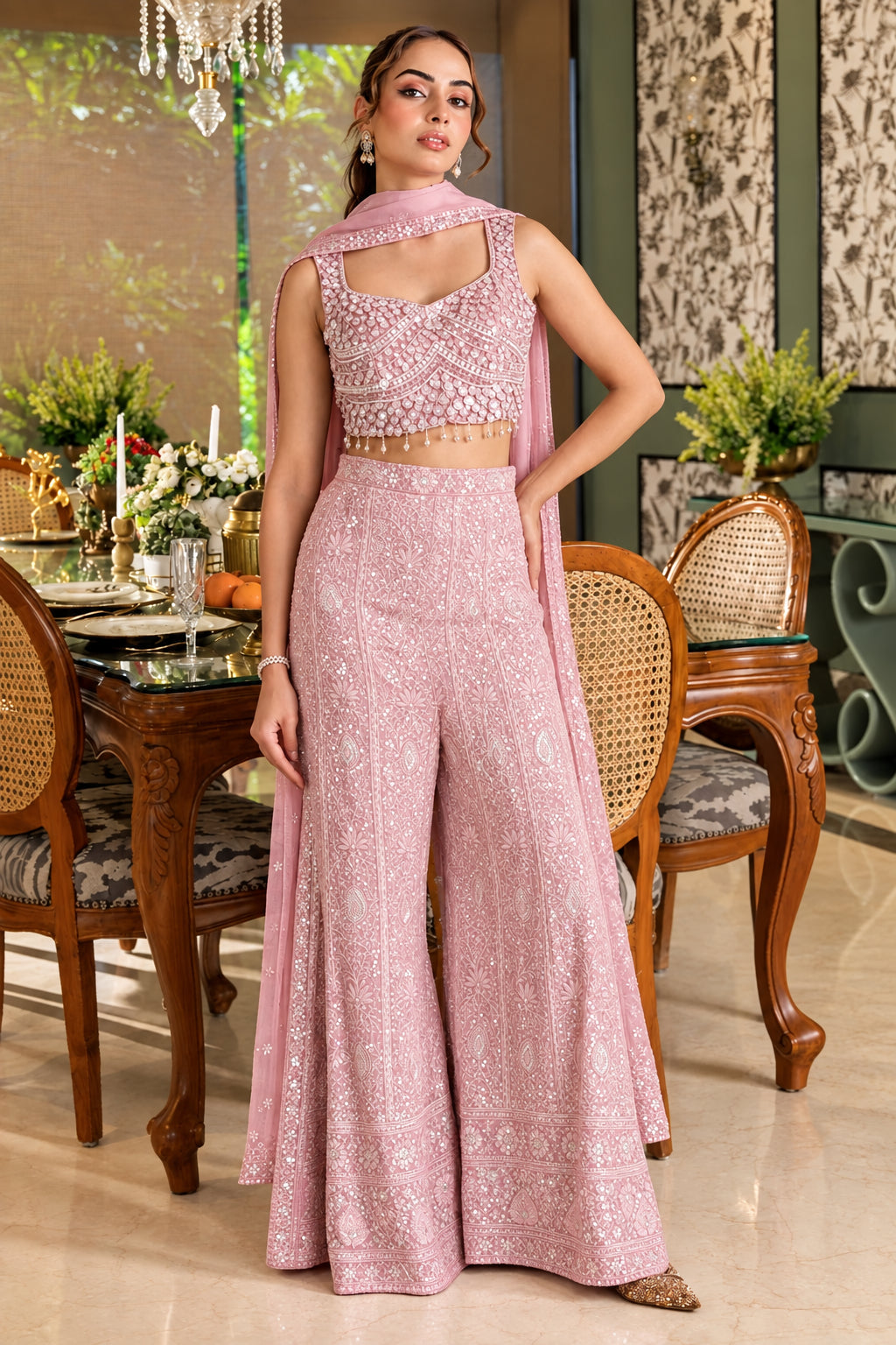 Gulabi Noor Embroidered Co-Ord Set