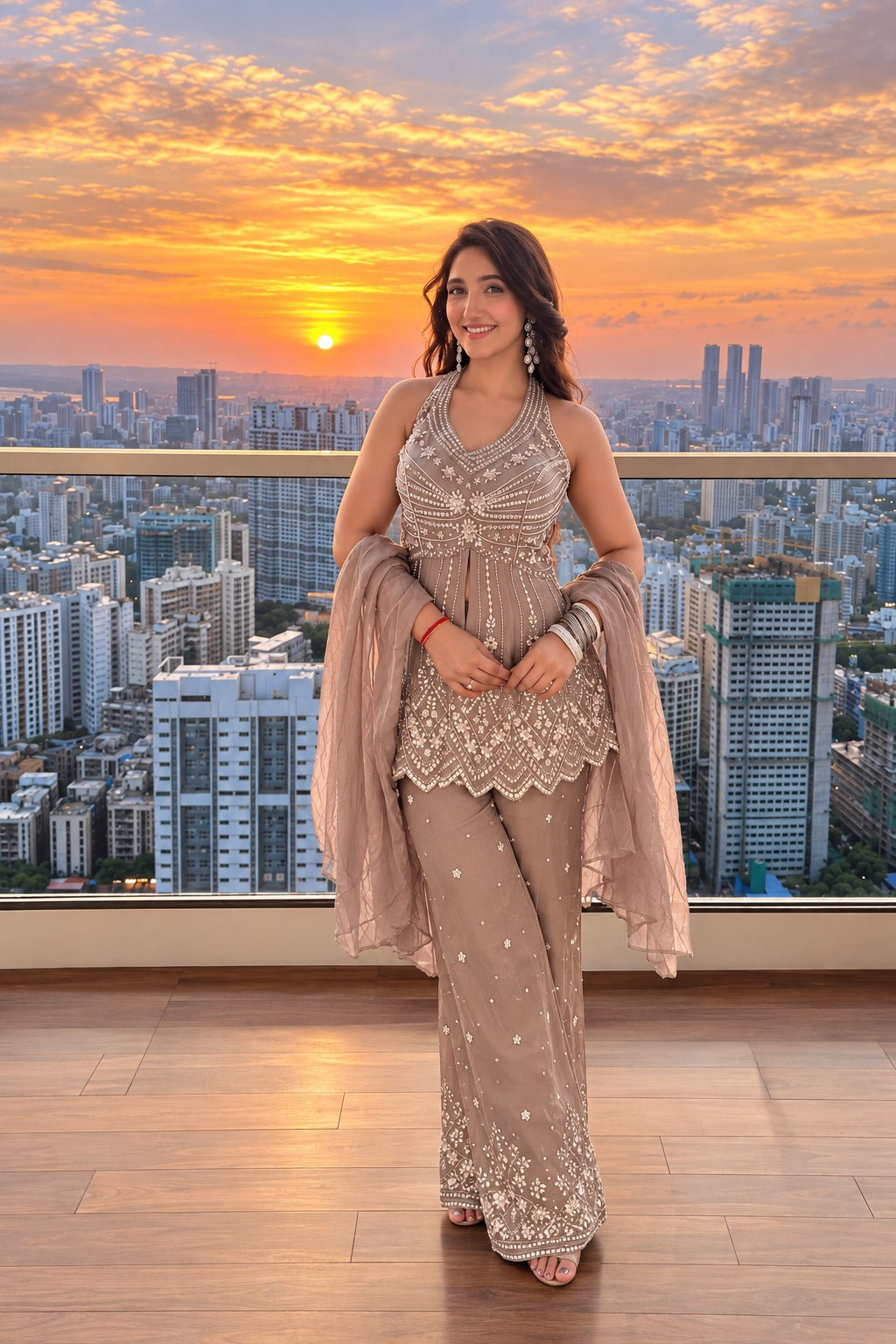 Gulbahar Pearl Embroidered Co-Ord Set