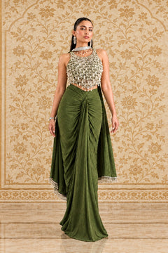 Zayra Noor Embellished Draped Set