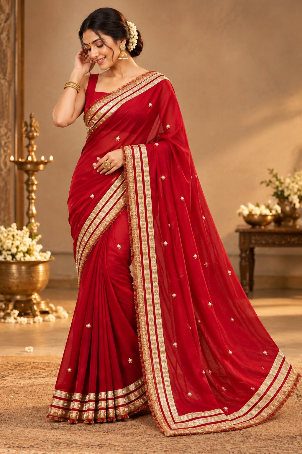 Rang Mahal Ruby Elegance Saree