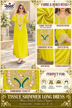 Chartreuse Mehfil Embellished kaftan