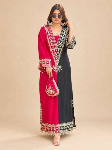 Rani Noir Sheesh Mahal Festive Dress