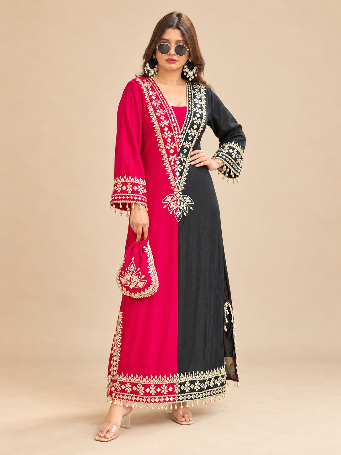 Rani Noir Sheesh Mahal Festive Dress