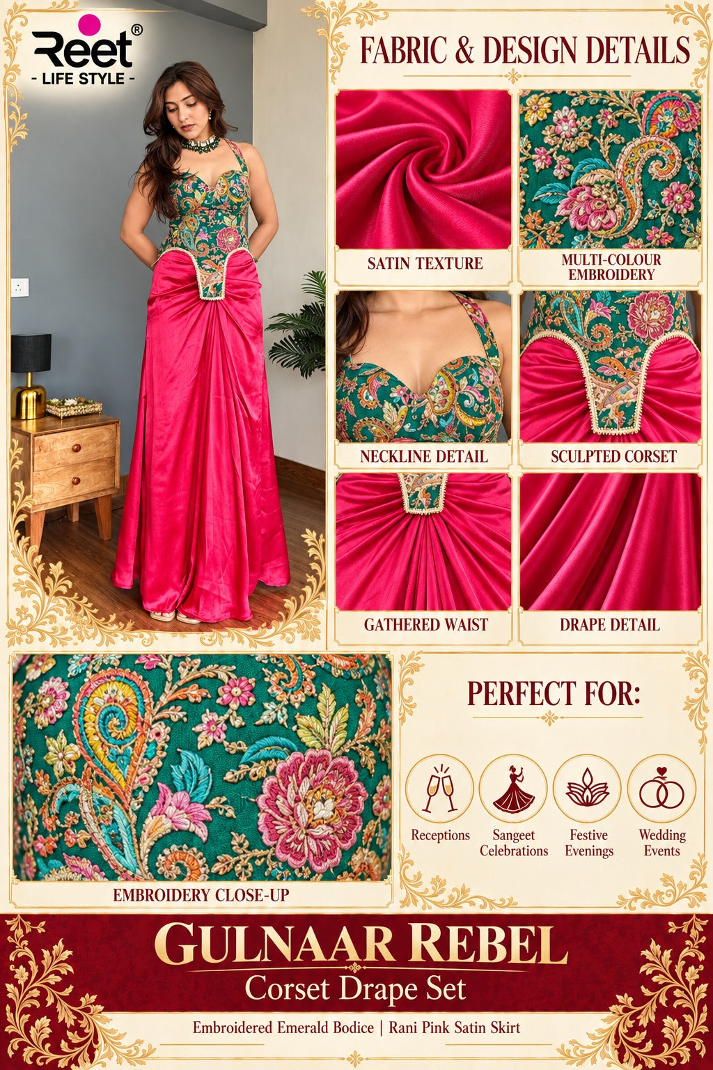 Gulnaar Rebel Corset Drape Set